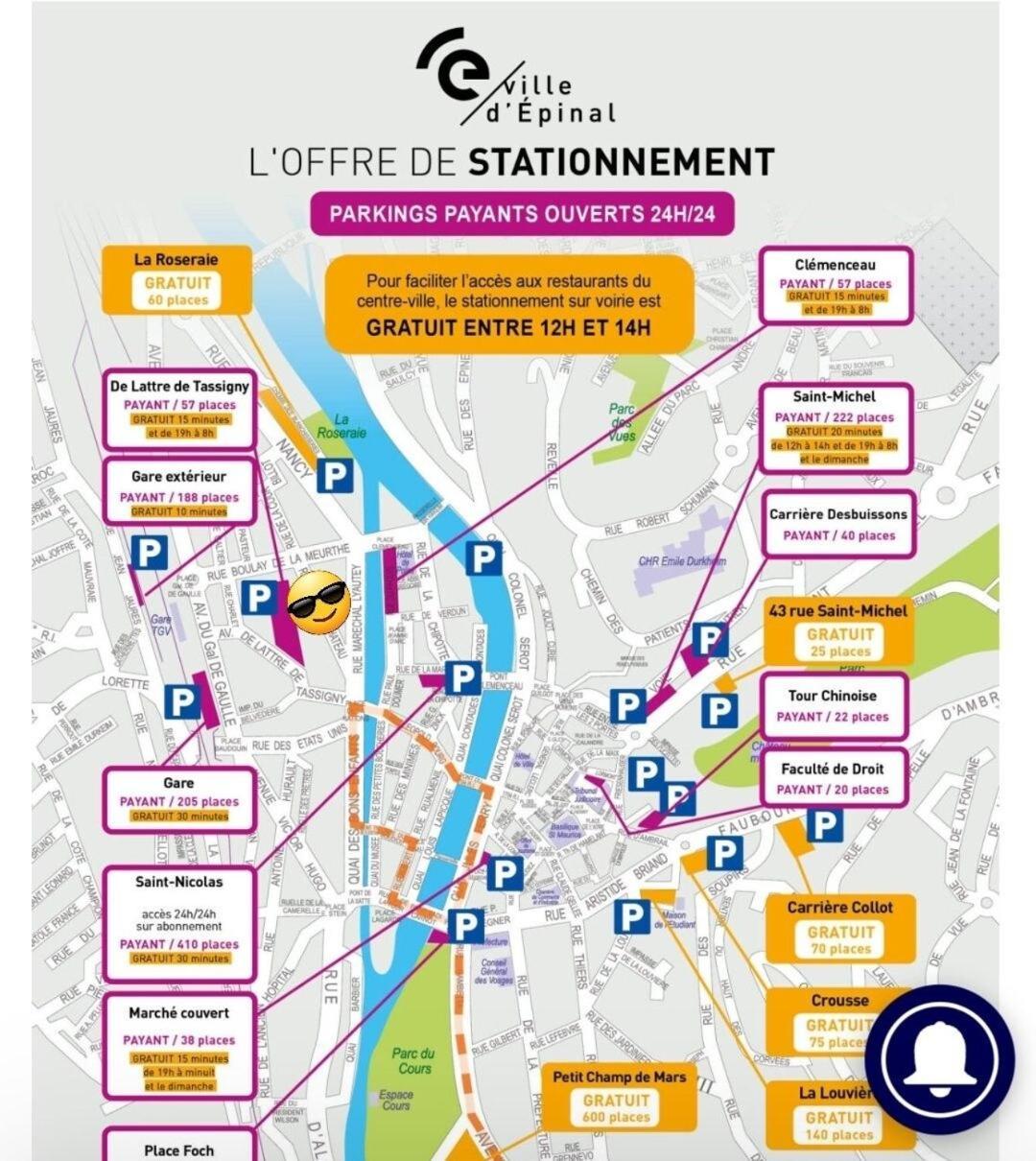 Épinal Spacieux T3 Lumineux Avec Balneo A 5Min De La Gare מראה חיצוני תמונה